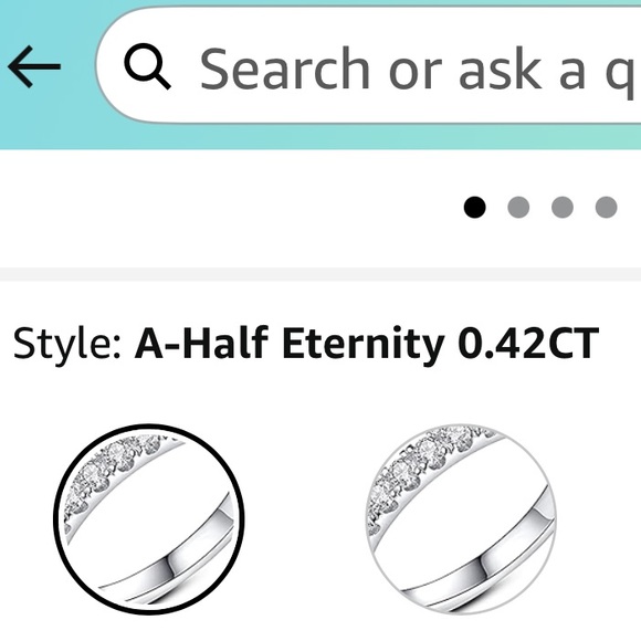 Moissanite Yellow Gold Ring - Picture 7 of 11